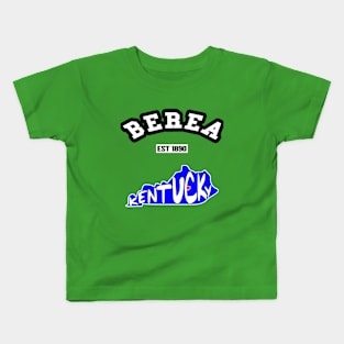 🌄 Berea Kentucky Strong, Bluegrass State Map, 1890, City Pride Kids T-Shirt